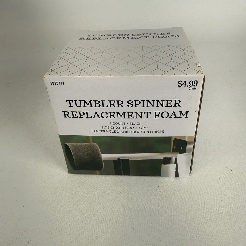 Hobby Lobby Tumbler Spinner and Replacement Foam Set Black 1869130 1913771